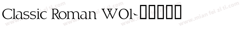 Classic Roman W01字体转换